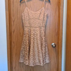 Venus Eyelet Dress - Tan